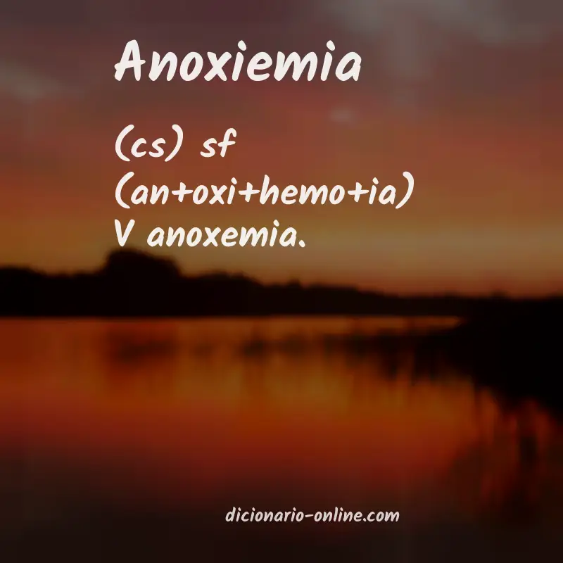Significado de anoxiemia