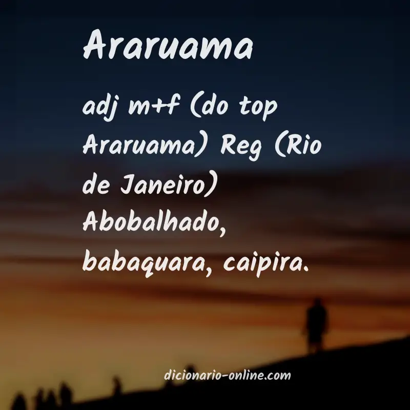 Significado de araruama