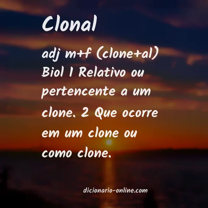 Significado de clonal
