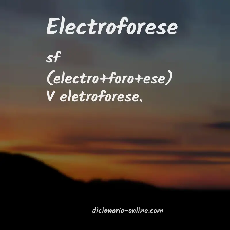 Significado de electroforese