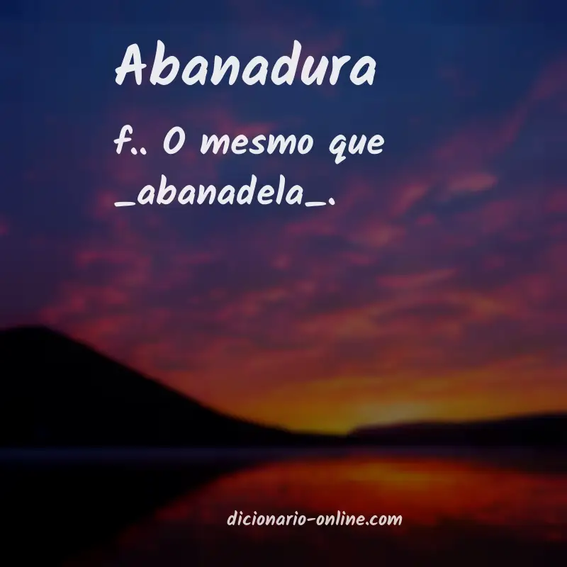 Significado de abanadura