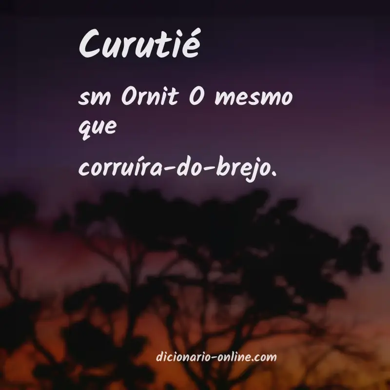 Significado de curutié