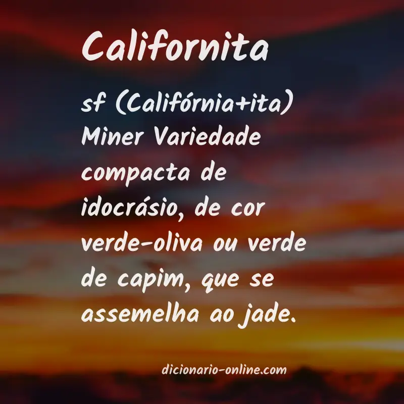 Significado de californita