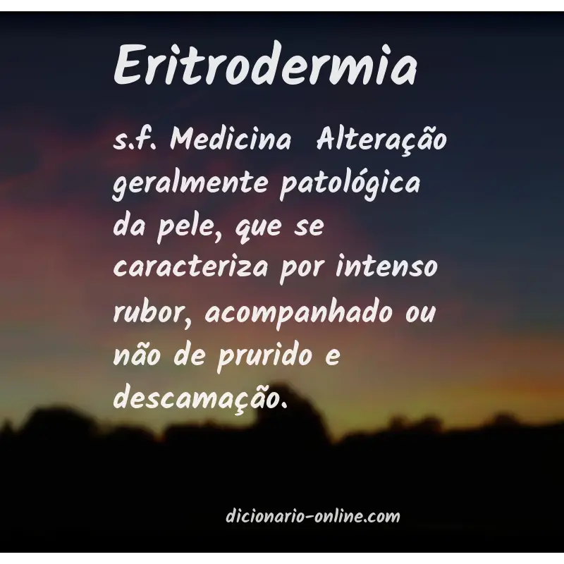 Significado de eritrodermia