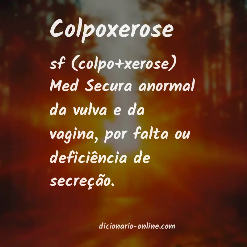 Significado de colpoxerose