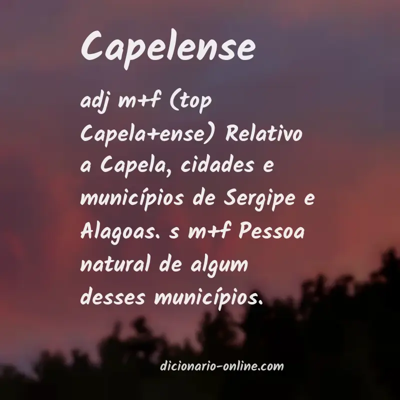 Significado de capelense
