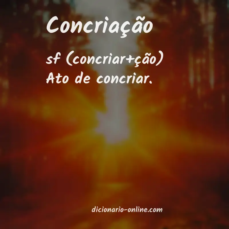 Significado de concriação