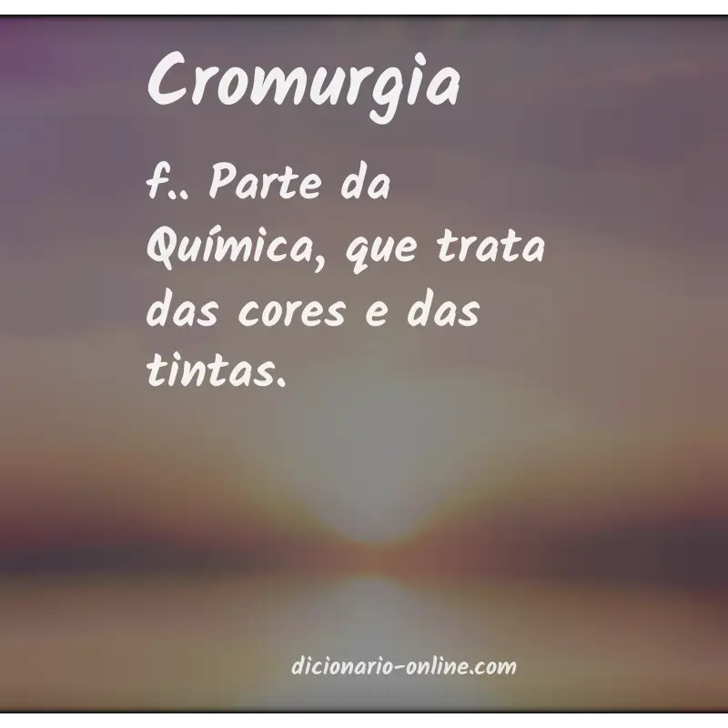 Significado de cromurgia