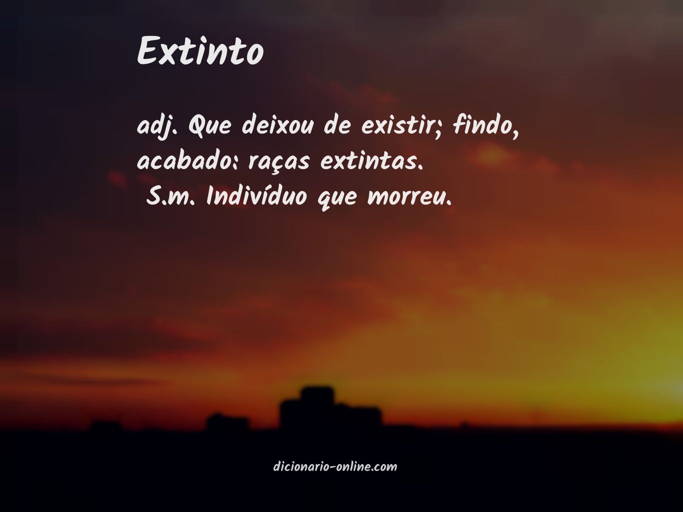 Significado de extinto