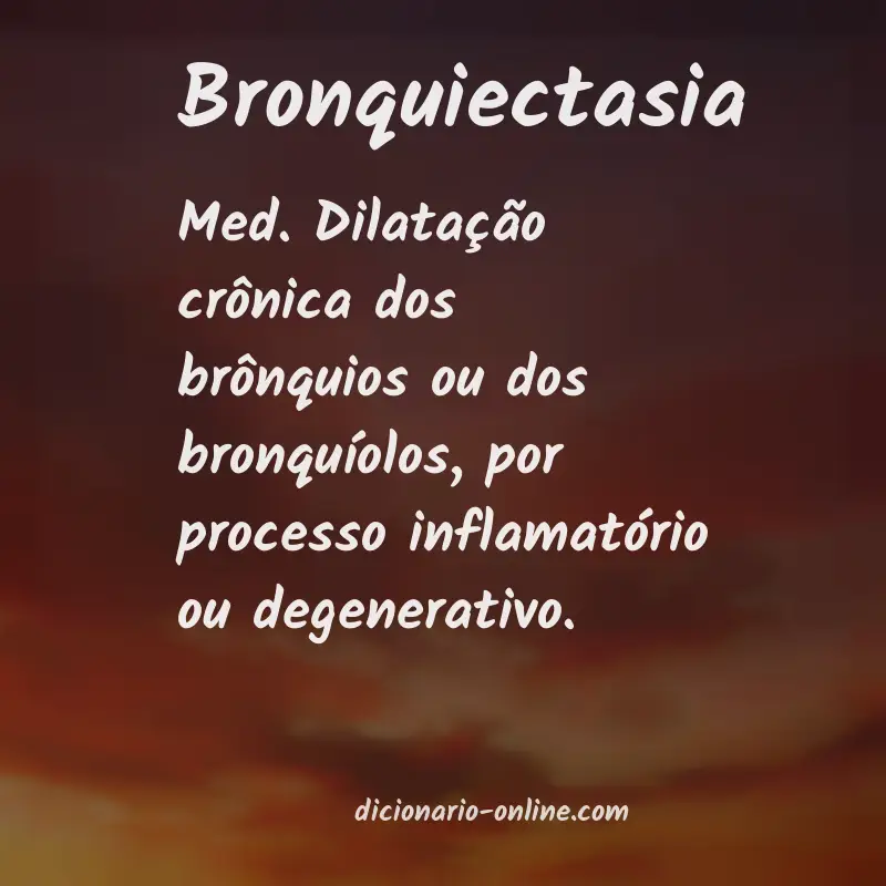 Significado de bronquiectasia