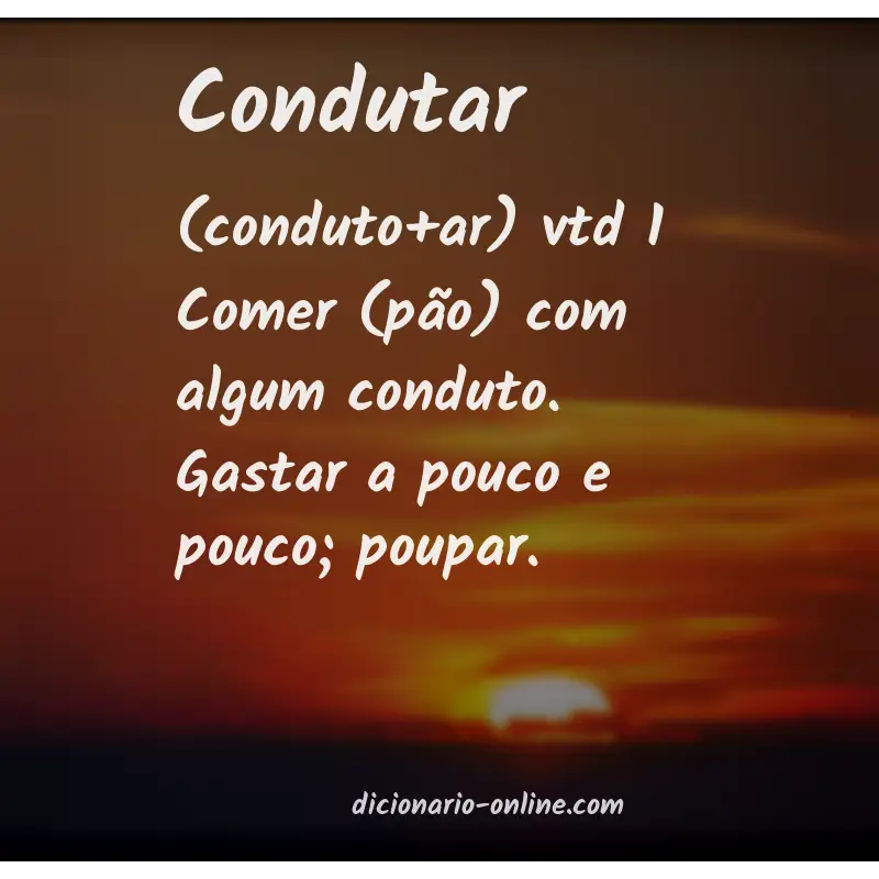 Significado de condutar