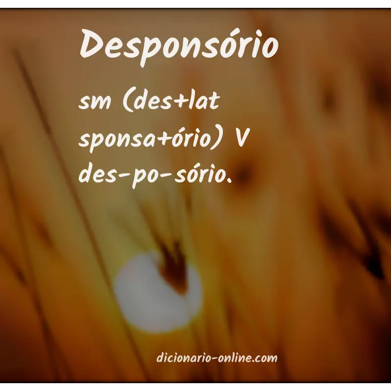 Significado de desponsório