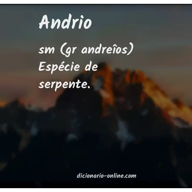 Significado de andrio