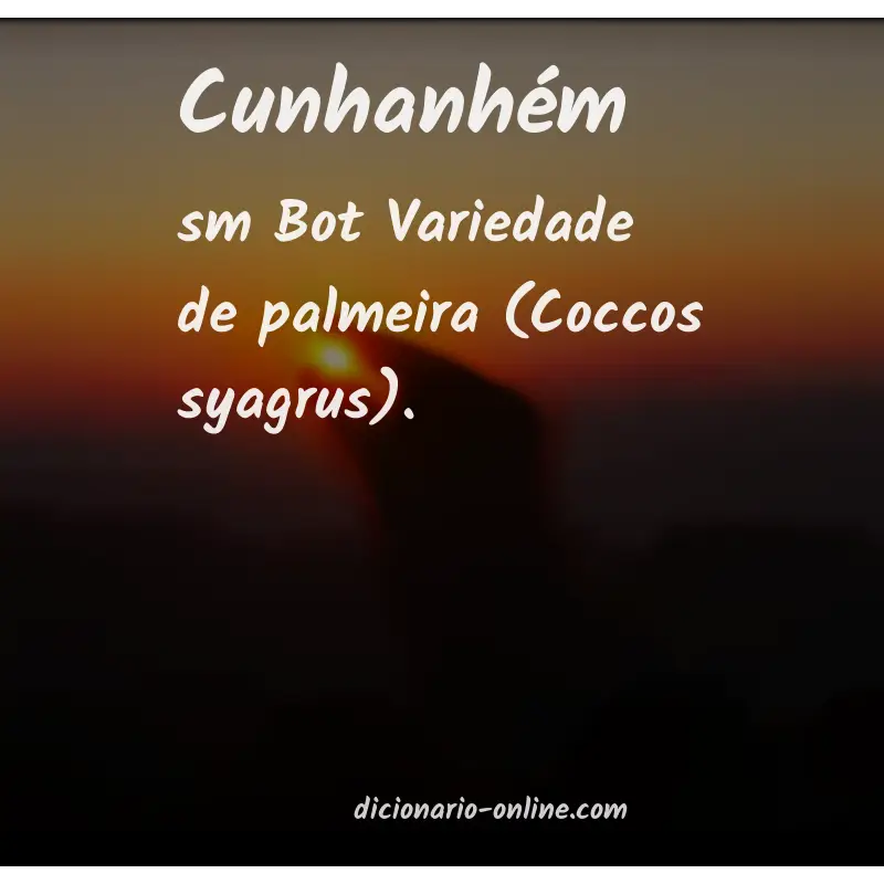 Significado de cunhanhém