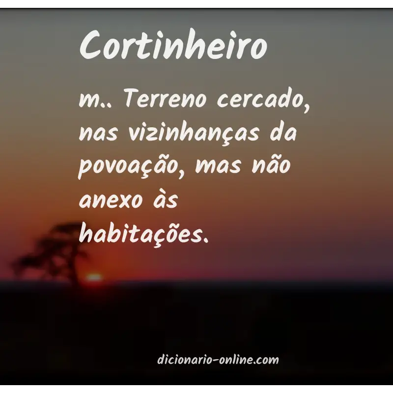 Significado de cortinheiro