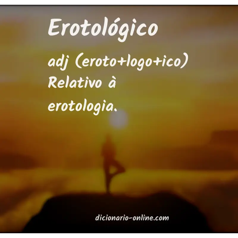 Significado de erotológico