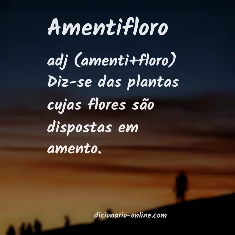 Significado de amentifloro