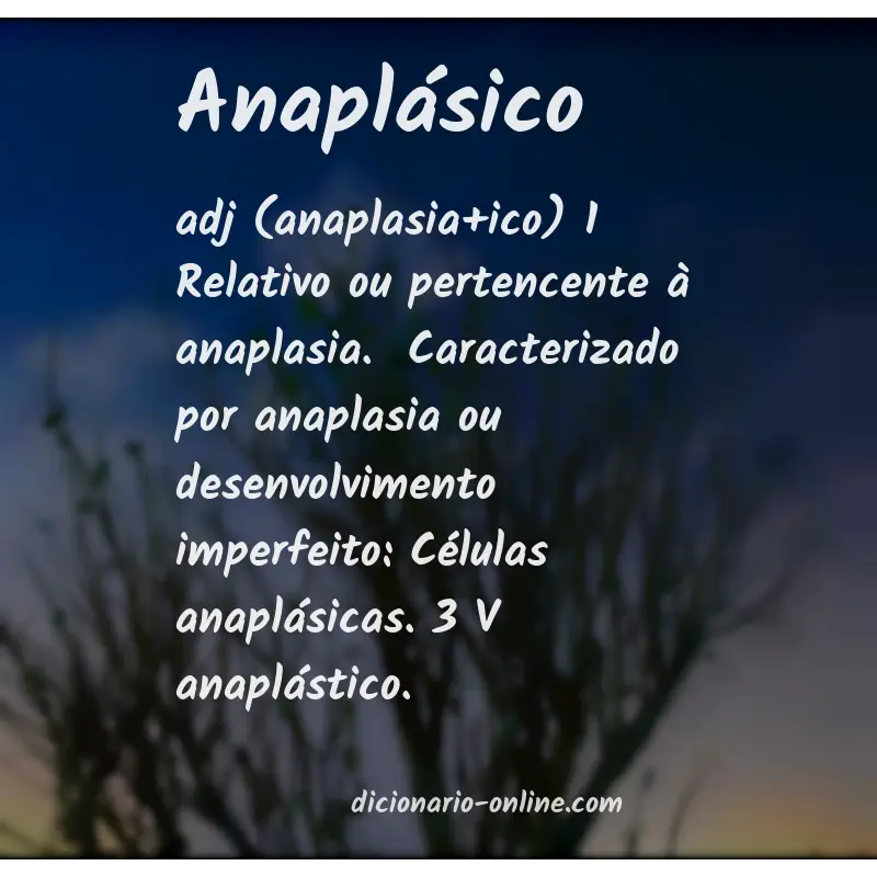Significado de anaplásico