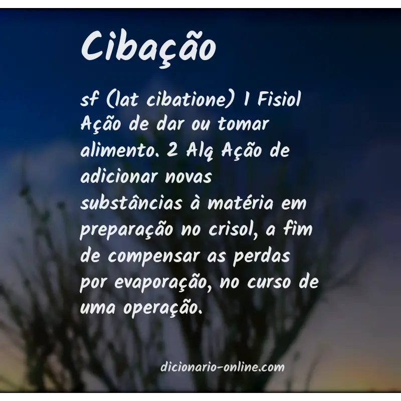 Significado de cibação