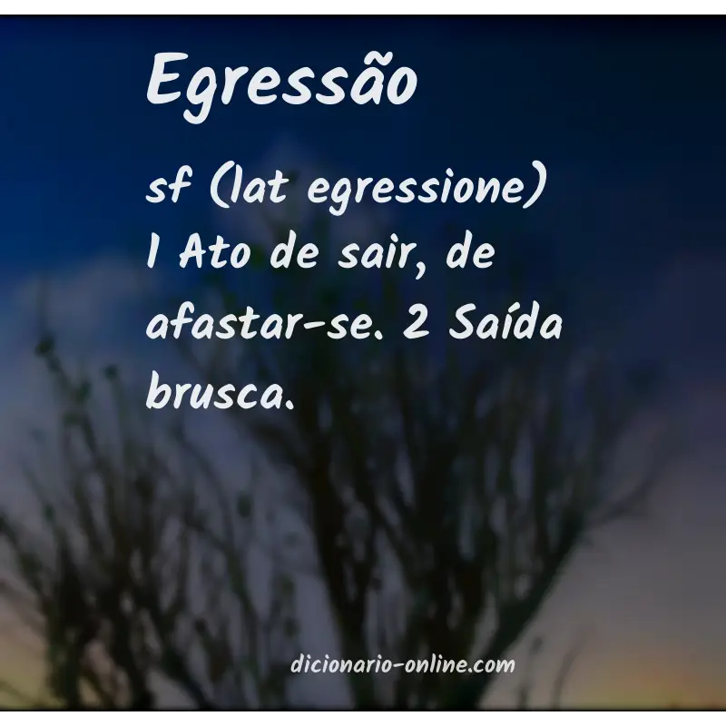 Significado de egressão