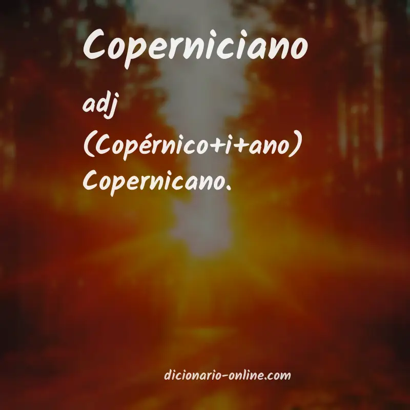 Significado de coperniciano