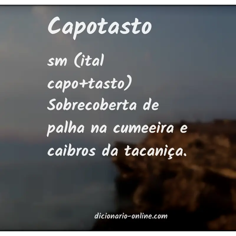 Significado de capotasto