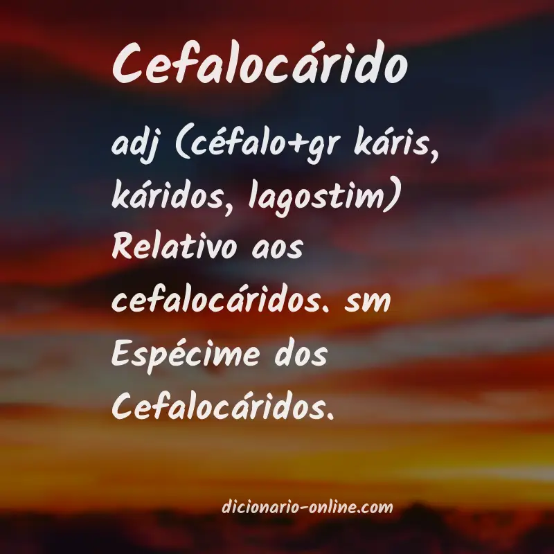 Significado de cefalocárido