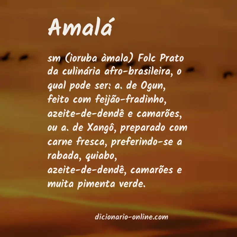 Significado de amalá