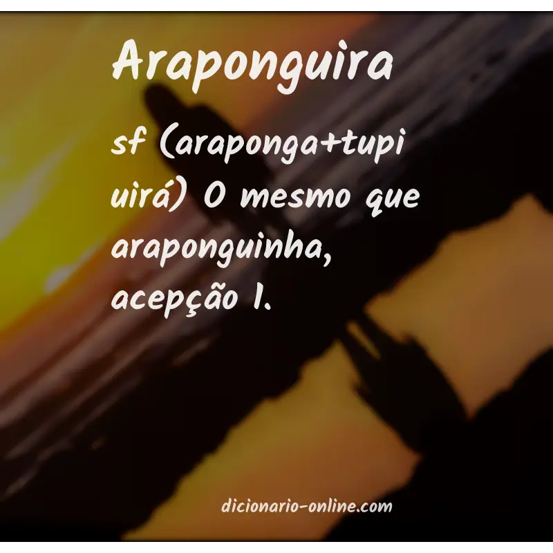 Significado de araponguira