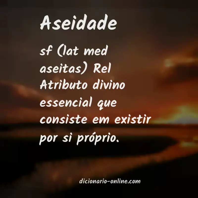 Significado de aseidade