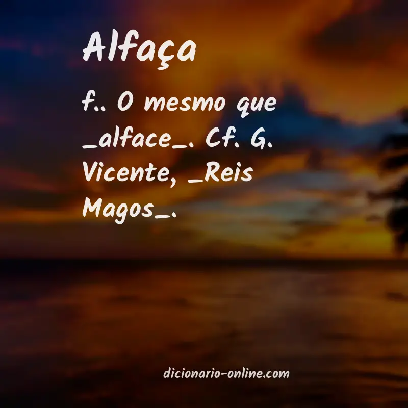 Significado de alfaça