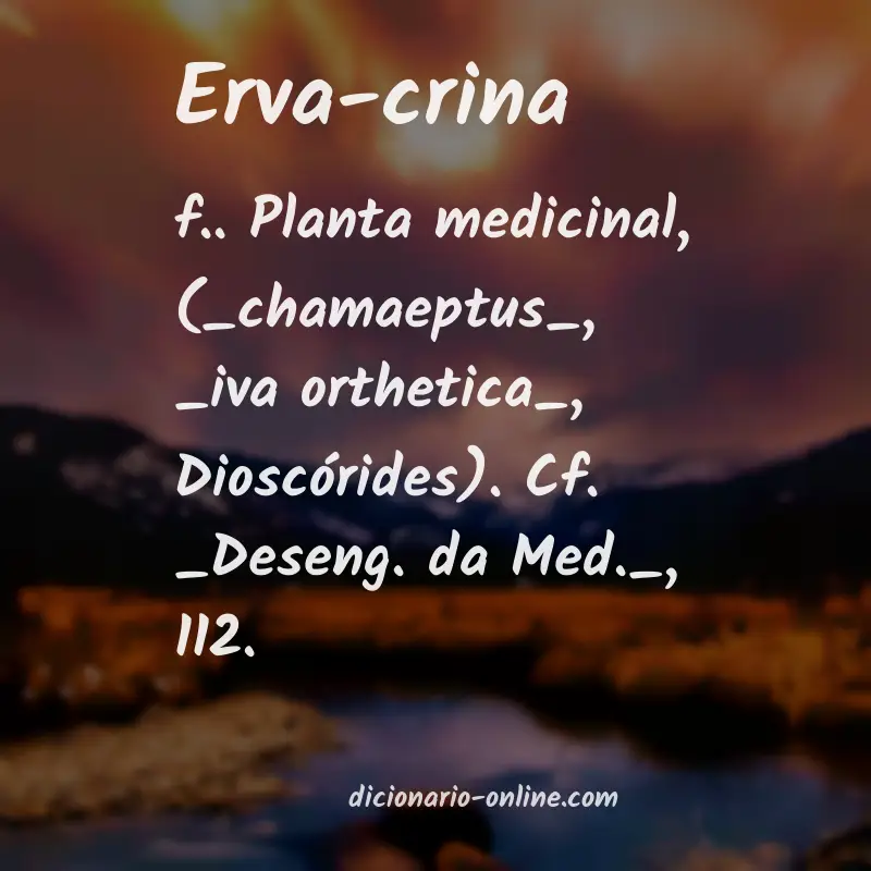 Significado de erva-crina