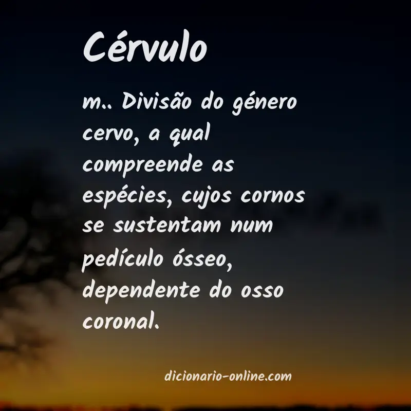 Significado de cérvulo