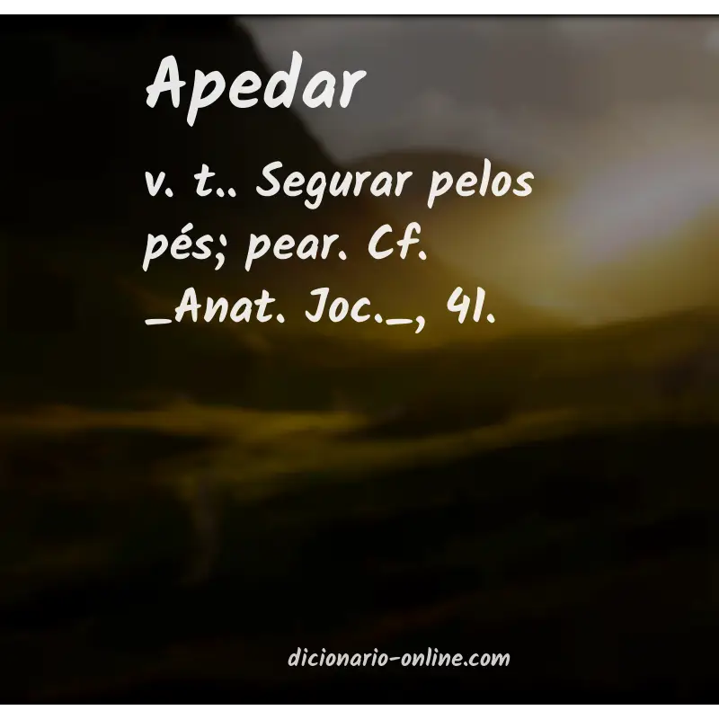 Significado de apedar