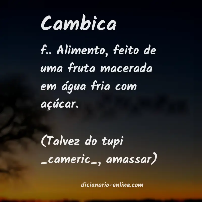 Significado de cambica