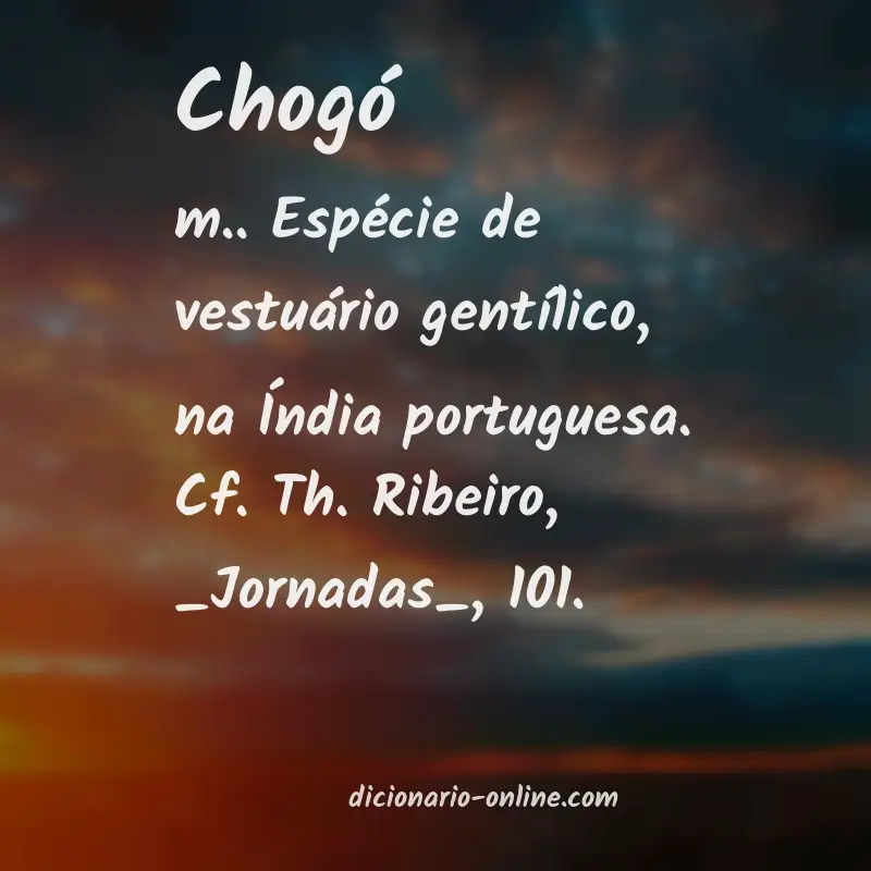 Significado de chogó