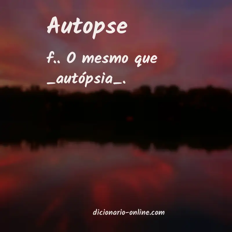 Significado de autopse