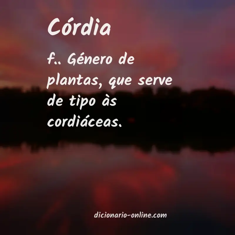 Significado de córdia