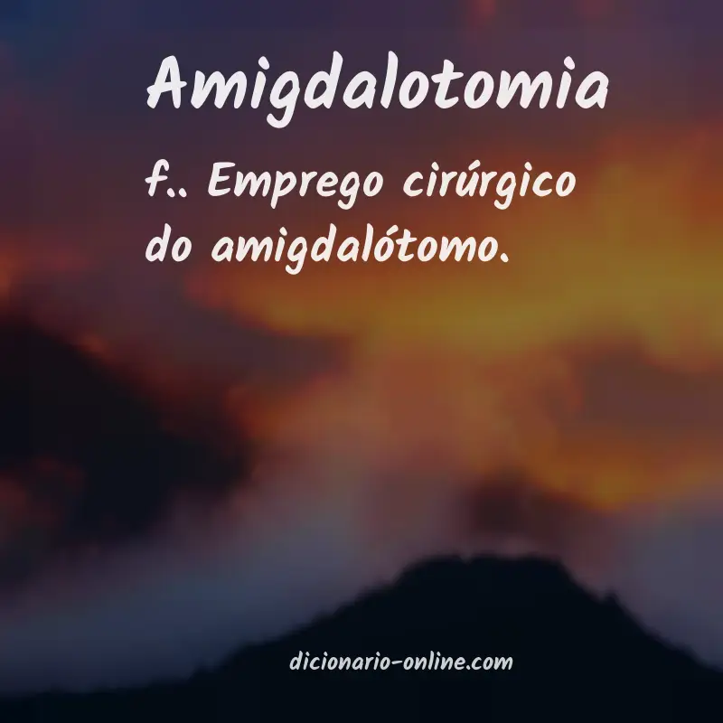 Significado de amigdalotomia
