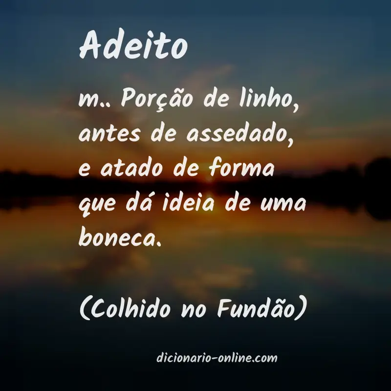 Significado de adeito