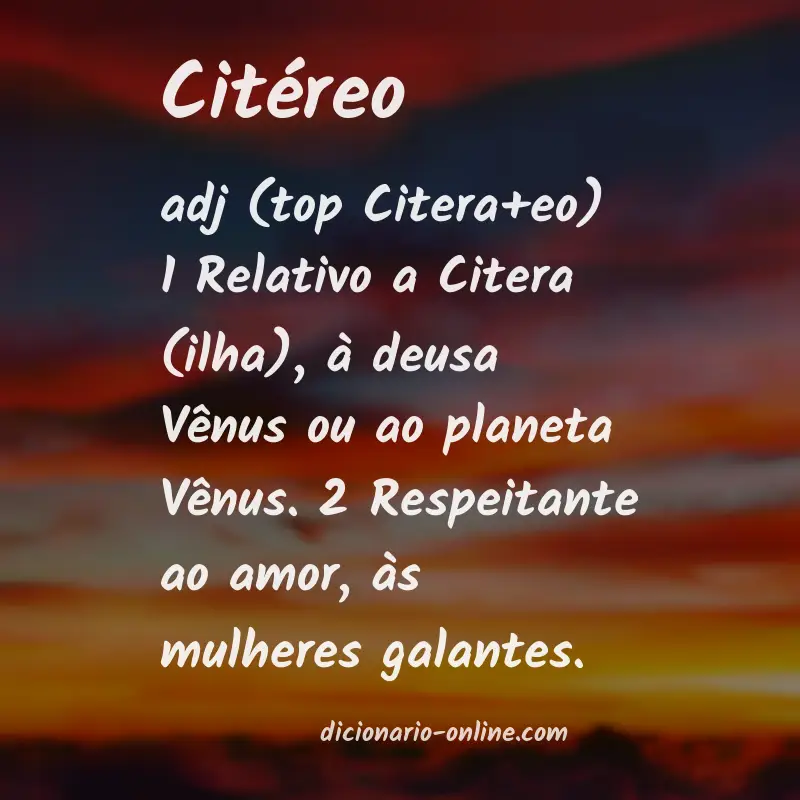Significado de citéreo