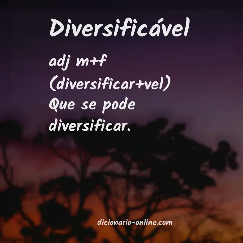 Significado de diversificável
