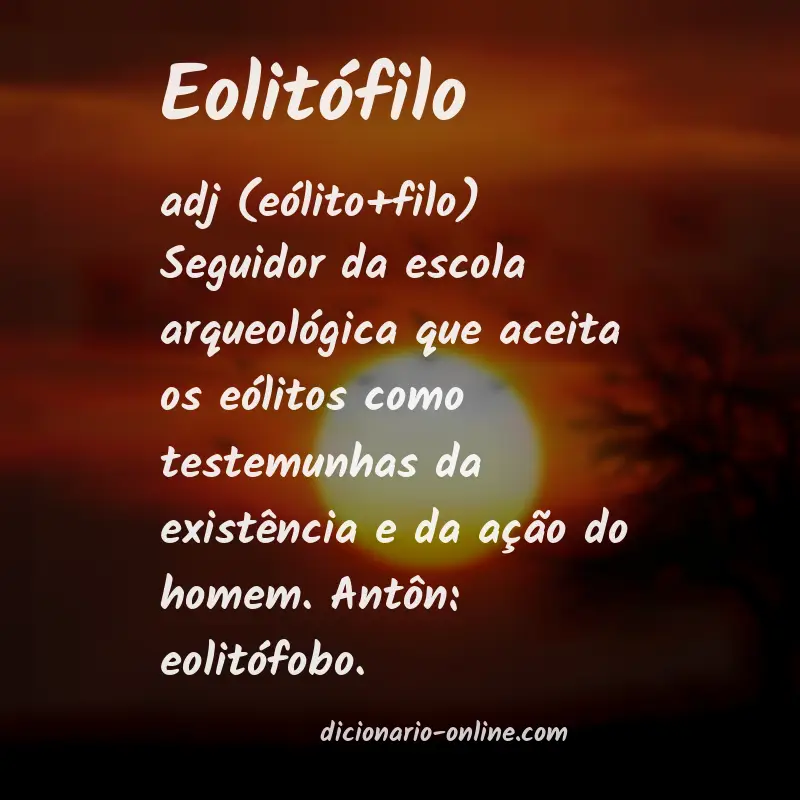 Significado de eolitófilo