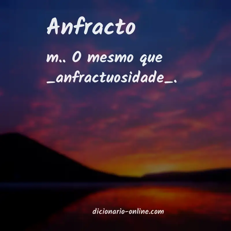 Significado de anfracto