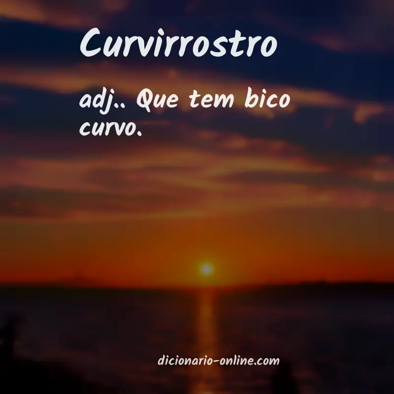 Significado de curvirrostro