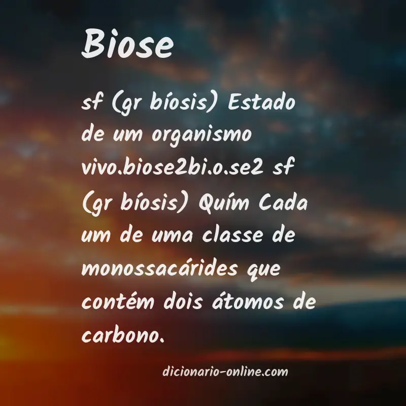 Significado de biose
