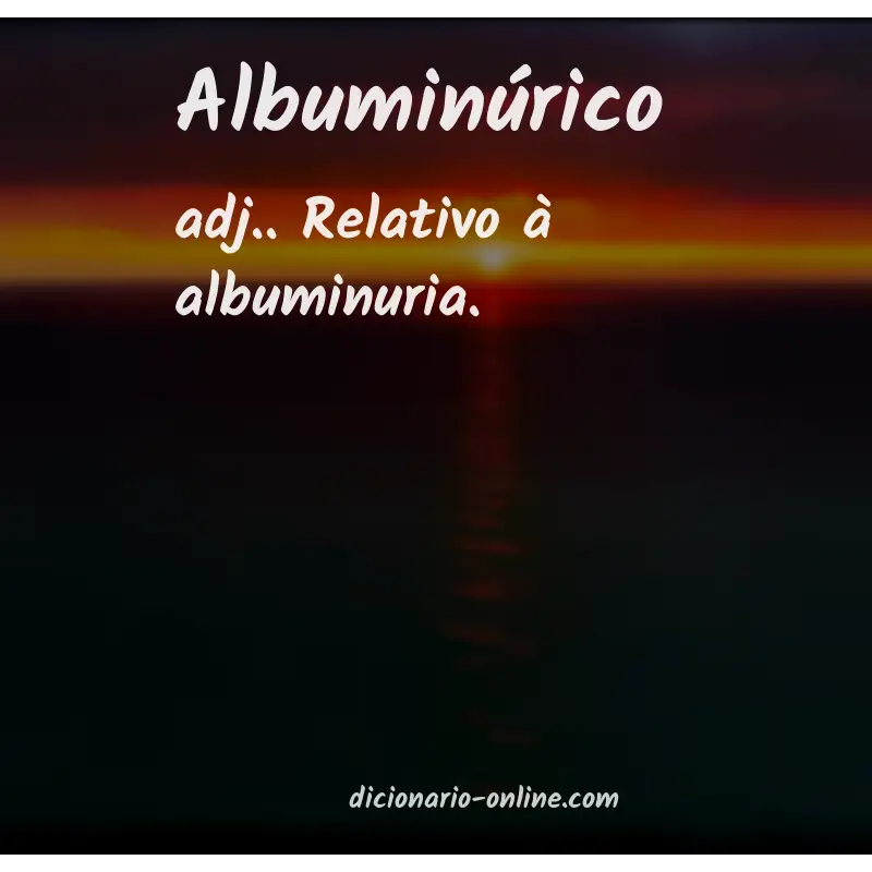 Significado de albuminúrico