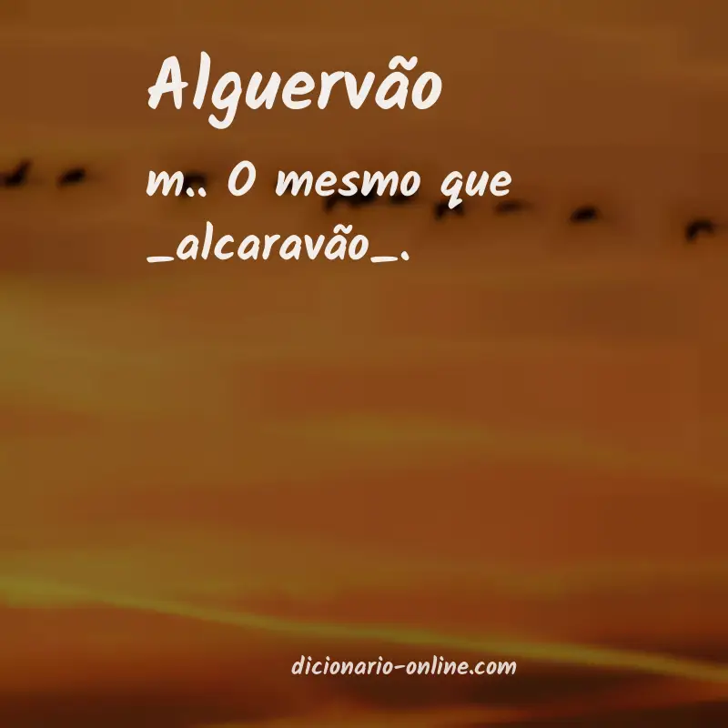 Significado de alguervão