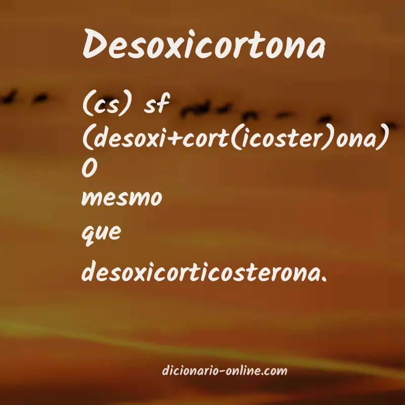 Significado de desoxicortona