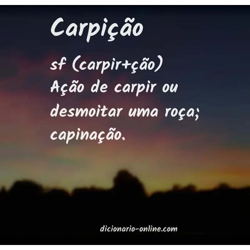 Significado de carpição